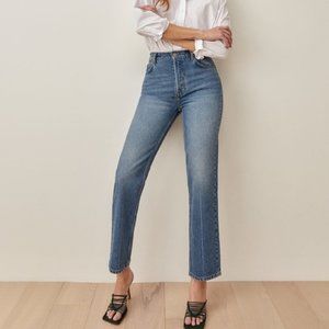 Reformation Cynthia High Relaxed Jean Aegean Size 30
